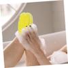 DEARMAMY 2pcs Shower Scrubber Grooming Brush Body and Face Brush Soft Silicone Scalp Massager Hair Exfoliator Bath Accessory view 3