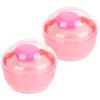 Healvian 2Pcs Body Powder Puff Container Dusting Powder Box for Travel Use Compact and Refillable Design for Loose Powder Talc Powder Storage view 1