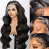 13X6 HD Lace Front Wig Brazilian Body Wave Human Hair Pre-Plucked With Baby Hair 180% Density Natural Color Remy Hair Wig view 2