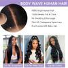 13X6 HD Lace Front Wig Brazilian Body Wave Human Hair Pre-Plucked With Baby Hair 180% Density Natural Color Remy Hair Wig view 3
