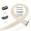10 Pcs Off White Clip in Hair Extensions Highlights 22 Inch Straight Hairpieces Colored Clip in Hair Extensions in Synthetic for Women Girls Gifts Halloween Christmas Party(Off White) view 4