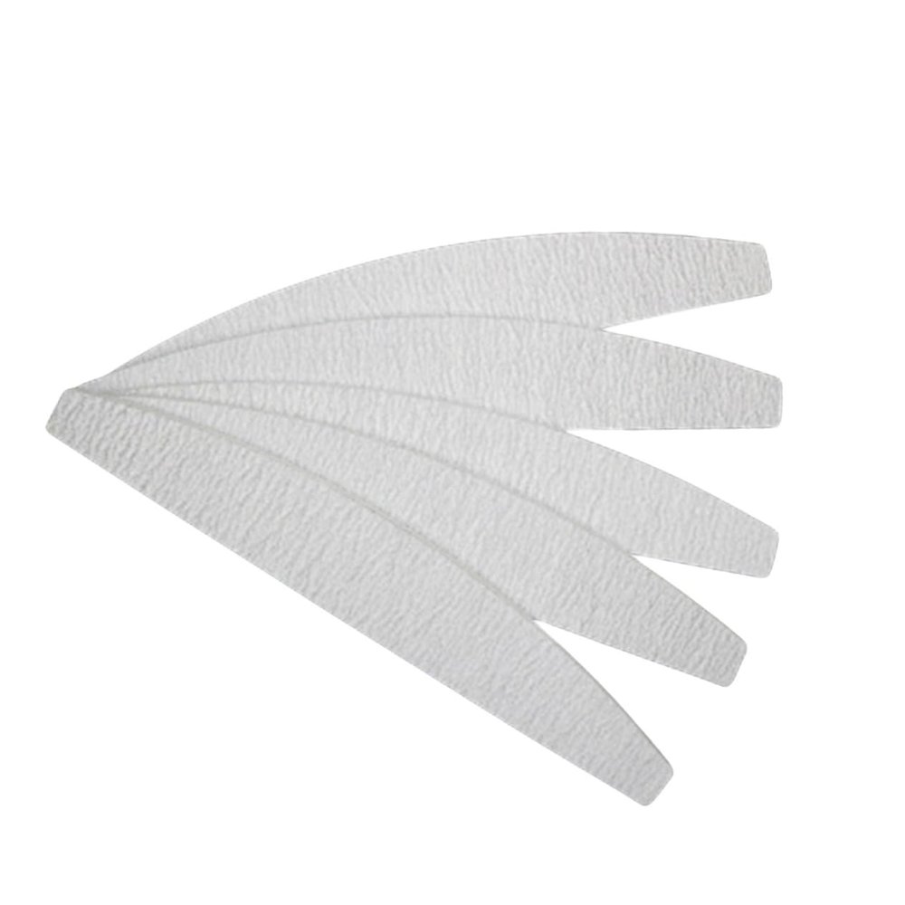 BESTYASH Grey Half-Moon Nail File 10-Piece Set Professional Grit Nail Sanding Boards for Manicure and Pedicure Washable and Sturdy