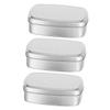CONGARTENO 3pcs Wear-Resistant Aluminum Soap Box Portable Multi-Functional Storage Case for Travel Food-Grade Soap Holder for Bar Cosmetics and Samples Leak Design view 1