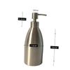 MAGICLULU Empty Stainless Steel Refillable Liquid Soap Container Shampoo Bottle Convenient Hand Pump Dispenser for Lotion and Shower Gel Silver view 2
