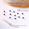 BodyBonita 12Pcs G23 Titanium Replacement Balls for Piercings - Piercing Ball Grabber Tool for Changing Jewelry Pick Up Grabber Tool Screw On Septum Balls Removal Black view 3