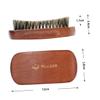 ARTSEWPLY Curved Beech Wood Beard Brush for Men Brown Wooden Handle Beard Cleaning Tool Ergonomic Design view 2