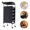 6-Tier Hair Styling Salon Trolley with Wheels,Hairdresser Barber Shop Tool Storage Beauty Hair Dryer Holder Organizer Mobile Barber Station for Hairdresser,Beauty,Tattoo,SPA view 3