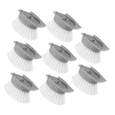 VALICLUD 8pcs Long Handle Cleaning Brush Head Brush Replacement Head Accessory for Cleaning Replacement Gray