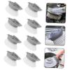 VALICLUD 8pcs Long Handle Cleaning Brush Head Brush Replacement Head Accessory for Cleaning Replacement Gray view 3