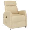 Massage Chair Cream Fabric, Home Office Relax Recliner, Massaging Electric Chairs for Body, Relaxing Heat and Therapy, Plywood, Iron, Foam view 2