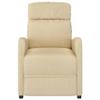 Massage Chair Cream Fabric, Home Office Relax Recliner, Massaging Electric Chairs for Body, Relaxing Heat and Therapy, Plywood, Iron, Foam view 3
