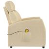 Massage Chair Cream Fabric, Home Office Relax Recliner, Massaging Electric Chairs for Body, Relaxing Heat and Therapy, Plywood, Iron, Foam view 4