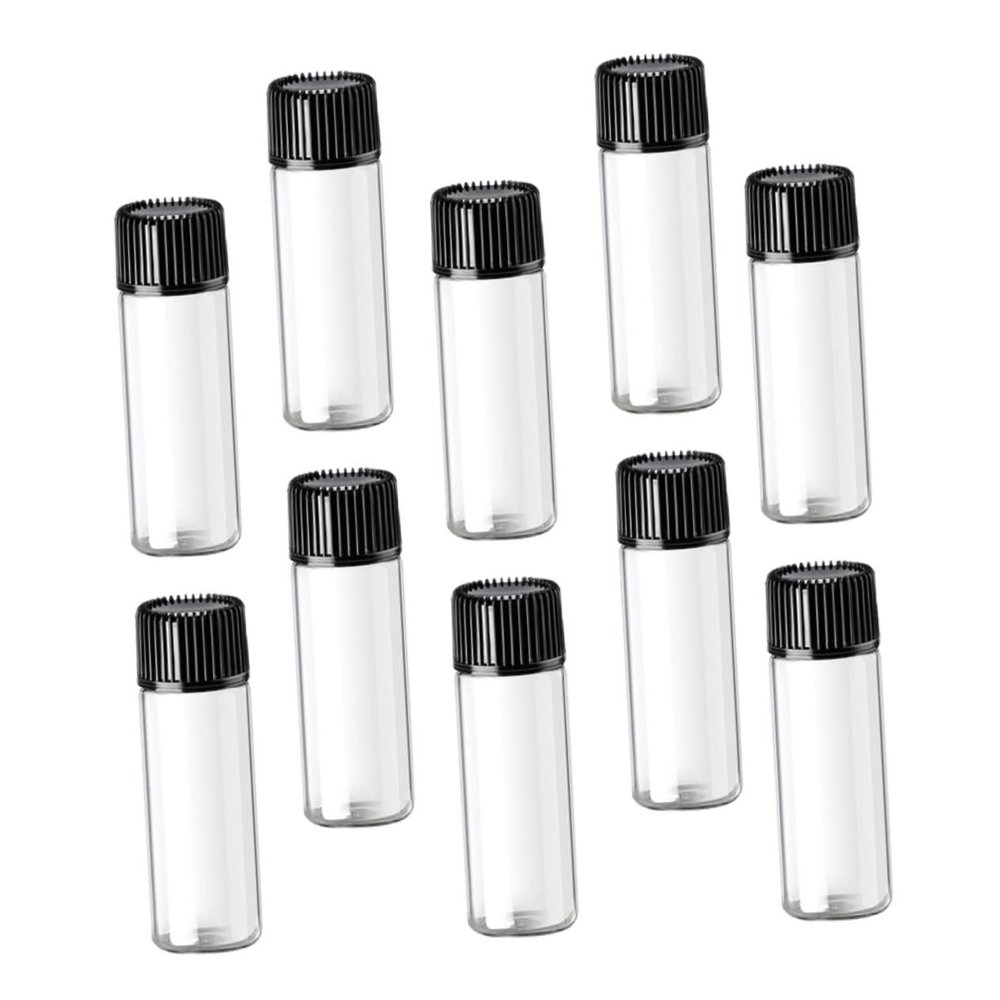 VALICLUD 24pcs Mini Glass Bottles Travel Containers for Oils and Design Sealed Caps