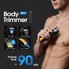 DSP 4-in-1 Men's Grooming Kit, Manscape Adjustable Beard Trimmer, Body Trimmer, Nose Hair Trimmer & Foil Shaver, IPX7 Waterproof, LED Display, Cordless for Face & Body, for Home, Gift for Men view 3