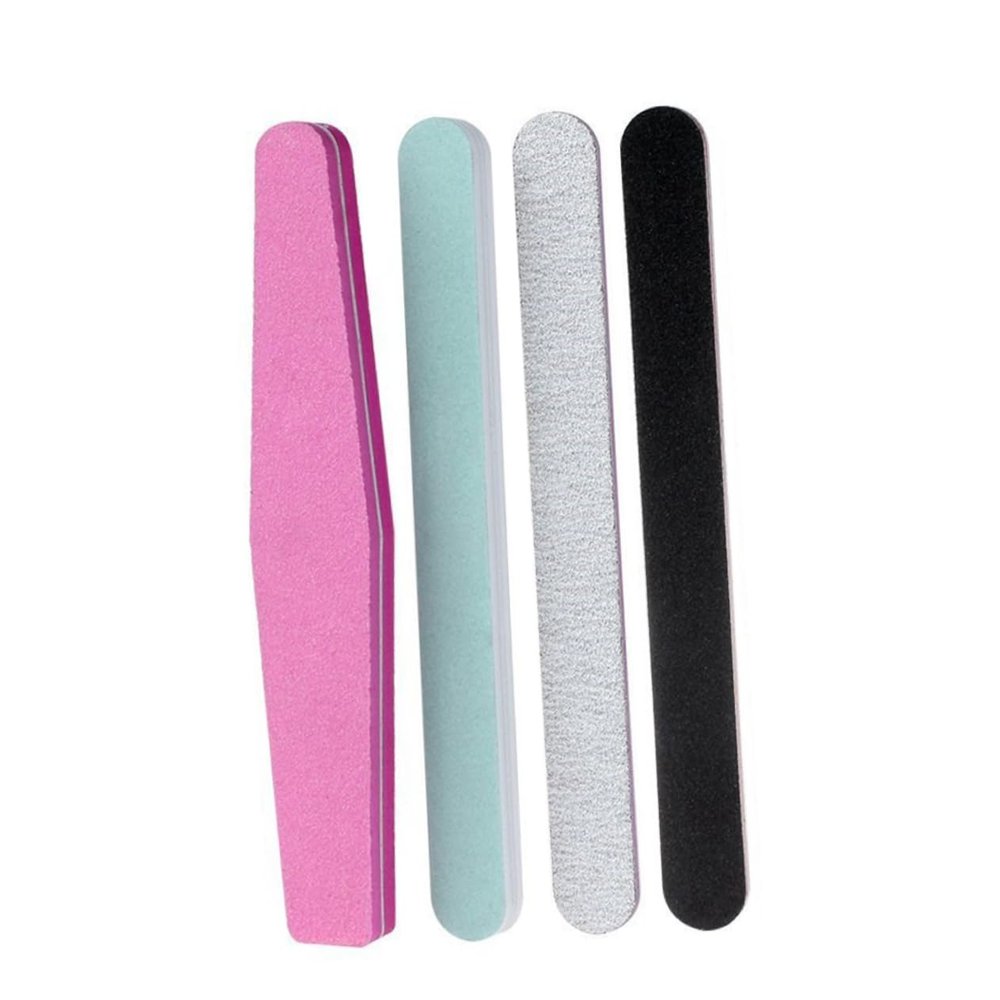 BESTYASH 7pcs Nail Art Tools Manicure and Pedicure Nail Files Cuticle Fork and Cleaning Brush Portable Kit for Home and Travel Use