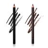 2 Pack 24 hr Waterproof Eyeliner Double Sharpenable Eye Pencil, 2 in 1 Eyeliner and Eyebrow Pencil, No Smudging, Fading, Smooth and Easy to Color (01#+02#) view 1