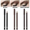 2 Pack 24 hr Waterproof Eyeliner Double Sharpenable Eye Pencil, 2 in 1 Eyeliner and Eyebrow Pencil, No Smudging, Fading, Smooth and Easy to Color (01#+02#) view 4
