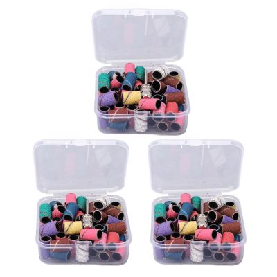 150 Pcs Nail Sanding Rings | High - grade Sand Stone for Electric Nail Drill | Dead Skin & Callus Reducer/Home Pedicure Kit | Includes Mandrel Bit