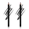 2 Pack 24 hr Waterproof Eyeliner Double Sharpenable Eye Pencil, 2 in 1 Eyeliner and Eyebrow Pencil, No Smudging, Fading, Smooth and Easy to Color (01# Black) view 1
