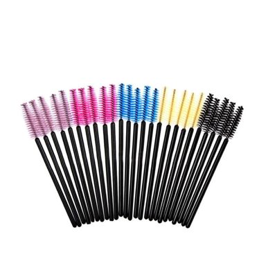 FRCOLOR 50pcs Disposable Eyelash Brush Set Colored Applicators for Mascara and Eye Makeup for Professionals and Makeup Enthusiasts Versatile Cleaning Tool
