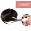 Healeved Fake Hair Bangs Clip Hair Fringe Deep Synthetic Hairpiece for Women Comfortable Daily Wear Stylish Design Face Shape view 2