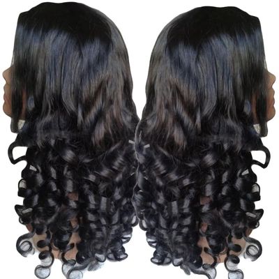 13x4 Lace Front Wigs Human Hair Glueless Wigs Human Hair Pre Plucked with Baby Hair Human Hair for Black Women Bouncy Curl Wig Natural Color (150% Density, 24inch)