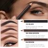 2 Pack 24 hr Waterproof Eyeliner Double Sharpenable Eye Pencil, 2 in 1 Eyeliner and Eyebrow Pencil, No Smudging, Fading, Smooth and Easy to Color (01#+03#) view 3