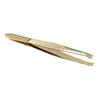 CALLARON Gold-Plated Stainless Steel Eyebrow Tweezers with Comb 9x0.8cm Precision Makeup Tweezers for Eyelash Extensions and Eyebrow Grooming view 1