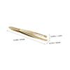 CALLARON Gold-Plated Stainless Steel Eyebrow Tweezers with Comb 9x0.8cm Precision Makeup Tweezers for Eyelash Extensions and Eyebrow Grooming view 2