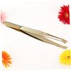 CALLARON Gold-Plated Stainless Steel Eyebrow Tweezers with Comb 9x0.8cm Precision Makeup Tweezers for Eyelash Extensions and Eyebrow Grooming view 3