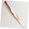 CALLARON Gold-Plated Stainless Steel Eyebrow Tweezers with Comb 9x0.8cm Precision Makeup Tweezers for Eyelash Extensions and Eyebrow Grooming view 4