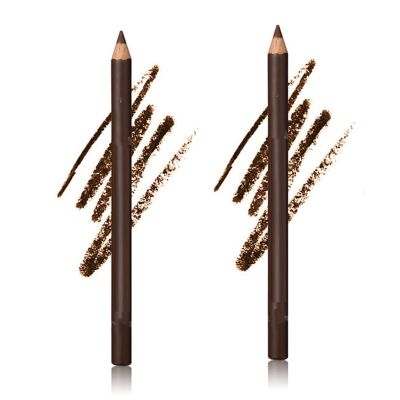 2 Pack 24 hr Waterproof Eyeliner Double Sharpenable Eye Pencil, 2 in 1 Eyeliner and Eyebrow Pencil, No Smudging, Fading, Smooth and Easy to Color (03# Brown)