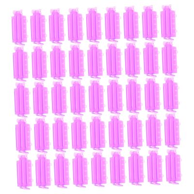 LOORGVEL 45pcs Hair Perm Rods for Long Hair Heatless Curling Clips for Women Purple and Pink Styling Tools for Home Hairdressing