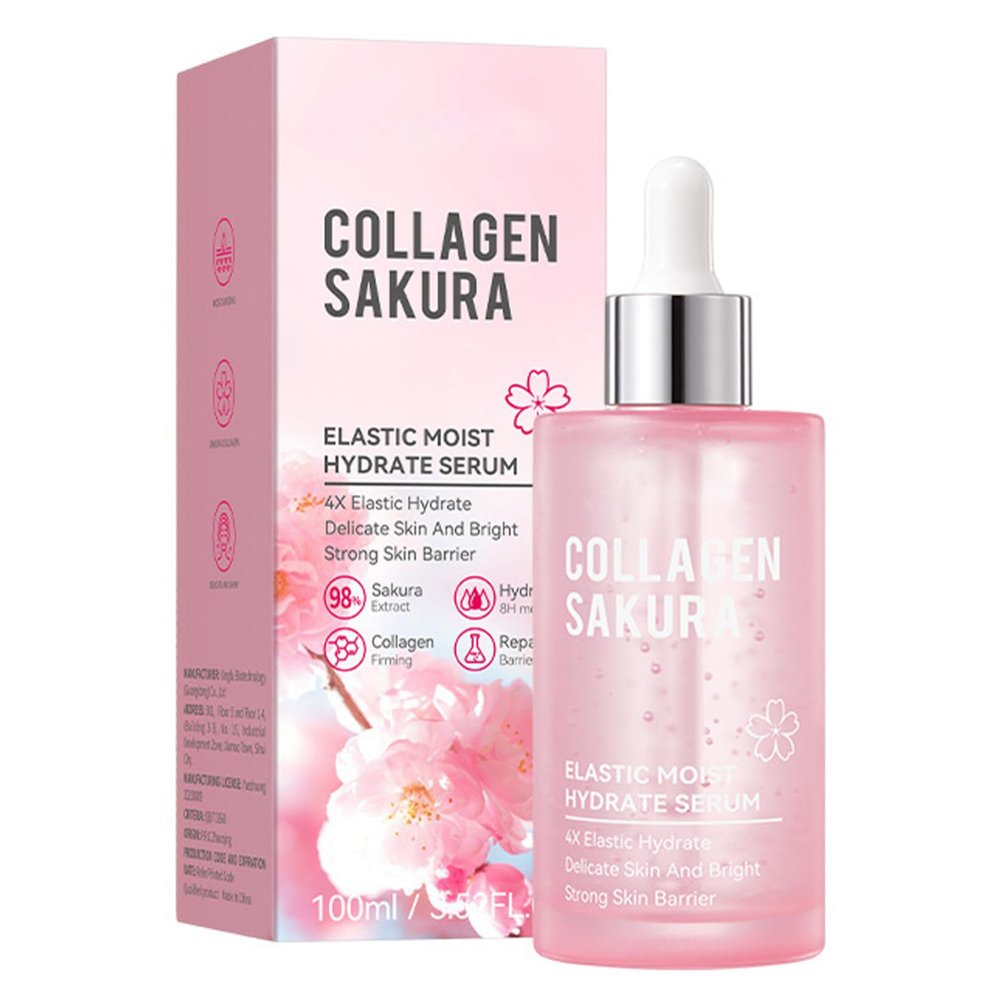 Aislor 1Pc 100ML Hydrating Face Essence for Women Girls Natural Moisturizer Deep Nourishment Lightweight Non Greasy Skincare Dry Skin Repair Sakura Essence One Size