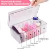 2Pcs Lash Cart Organizer For Lash Techs,Acrylic Lashes Extension Organizers and Storage for Do Your Own Lash and Brows at Home,Clear Container for False Eyelash Supplies, Separated Lash Organizer Box view 3