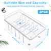 2Pcs Lash Cart Organizer For Lash Techs,Acrylic Lashes Extension Organizers and Storage for Do Your Own Lash and Brows at Home,Clear Container for False Eyelash Supplies, Separated Lash Organizer Box view 4