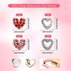40Pcs Valentine's Day Heart Charms for Nails, 3D Love Hearts Valentines Nail Charms Gems Chrome Heart Nail Charms Flat Back Rhinestones Shiny Nails Jewels Charms for Women Girls DIY Decoration view 2