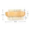DEARMAMY 3Pcs Two Sided Wooden Nail Brush with Natural Boar Bristles for and Hand Care for Cleaning Fingernails and Toes Versatile Use Bathroom and Kitchen view 2