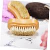 DEARMAMY 3Pcs Two Sided Wooden Nail Brush with Natural Boar Bristles for and Hand Care for Cleaning Fingernails and Toes Versatile Use Bathroom and Kitchen view 3