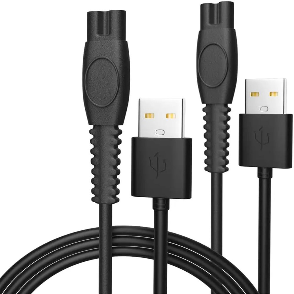 2Packs Charger Cord Series 9000 7000 5000 3000 MG9510 MG7910 MG5910 One Blade Shaver USB Adapter Cable
