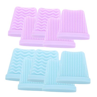 SAFIGLE 10pcs Wave Shovel Silicone Cover Facial Cleansing Scrubber Cover Pore Cleaner