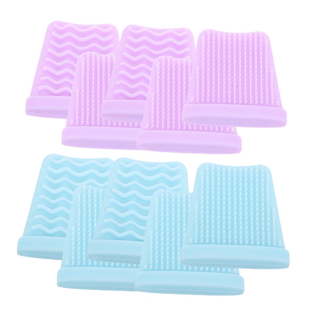 SAFIGLE 10pcs Wave Shovel Silicone Cover Facial Cleansing Scrubber Cover Pore Cleaner