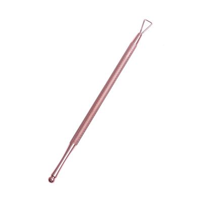 NOLITOY Nail Art Cuticle Pusher Remover Tool 1 Piece Rose Gold Precision Gel Polish Scraper for Manicure Pedicure for Home Professional Use