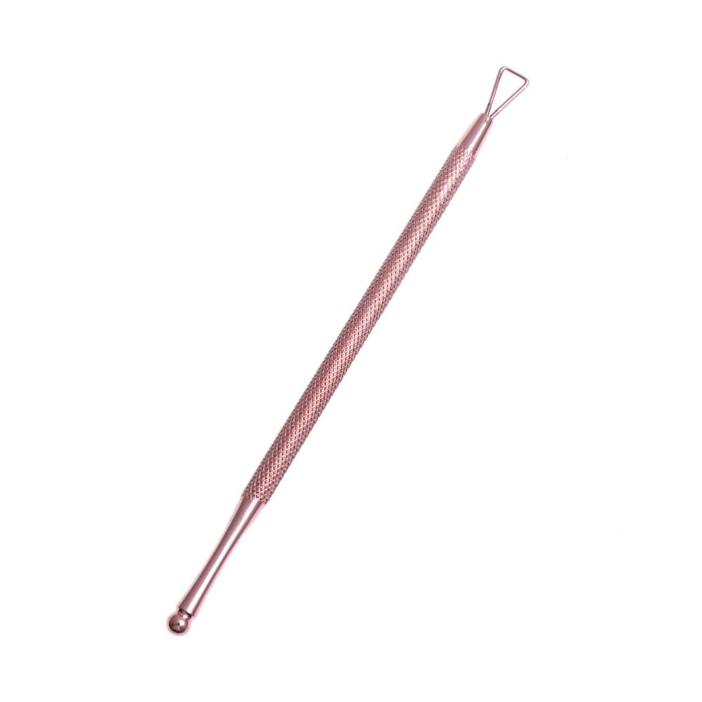 NOLITOY Nail Art Cuticle Pusher Remover Tool 1 Piece Rose Gold Precision Gel Polish Scraper for Manicure Pedicure for Home Professional Use