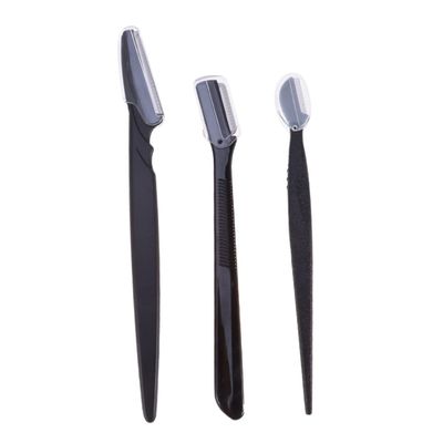 DEARMAMY 3pcs Professional Eyebrow Razor Kit Portable Trimmer Set Cover Easy to Clean for Travel