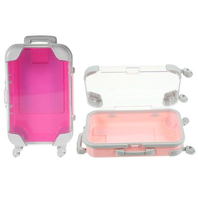 ARTSEWPLY 2pcs Travel Makeup Bags Makeup Storage Box Eyelash Container Portable Beauty Organizer for Women Compact Stylish