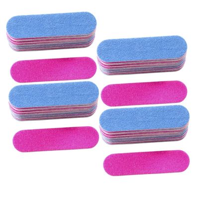 300Pcs Disposable Nail File Double Sided Wood Sandpaper for Natural Nails
