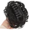 ARTSEWPLY 2Pcs Large Claw Clip Hair Bun Extensions for Women Messy Bun Hair Pieces Curly Wavy view 3