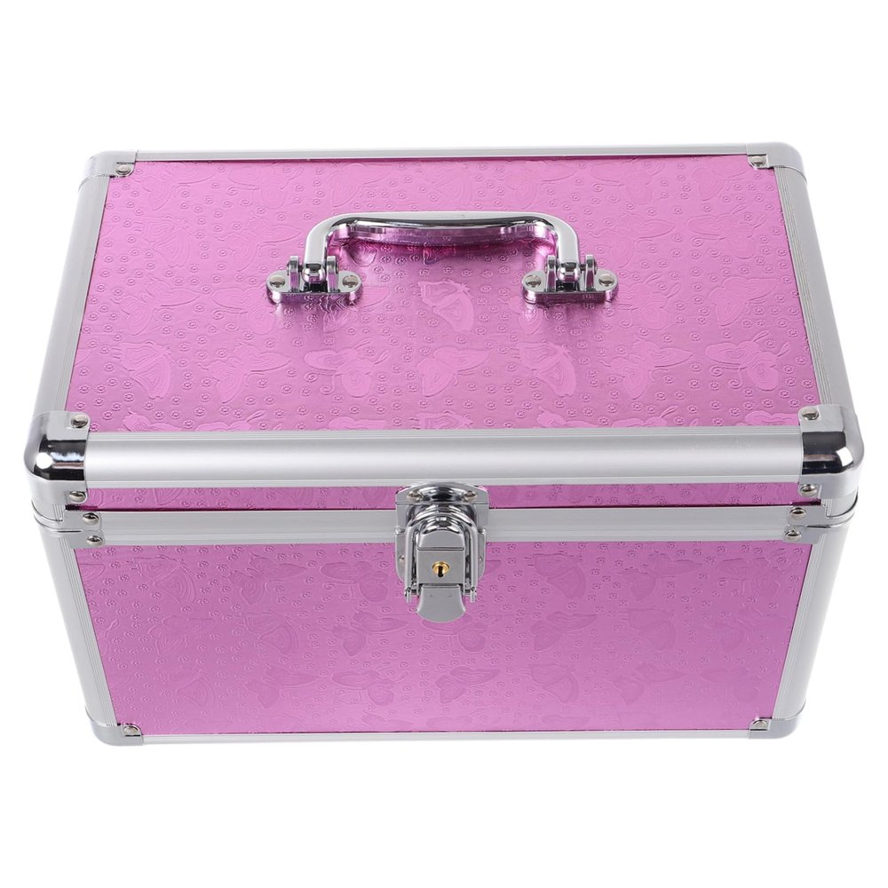 Ciieeo Storage Bin Lockable Trunk Case Aluminum Storage Box Portable Tool Case Cosmetic