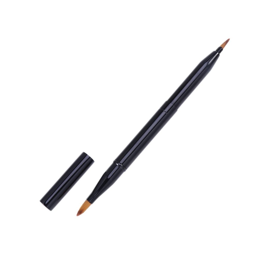 DEARMAMY Double-Headed Lip Brush Applicator Set Retractable Makeup Tool for Lipstick and Gloss Professional Lip Makeup Brush for Beauty Enthusiasts for Travel and Daily Use